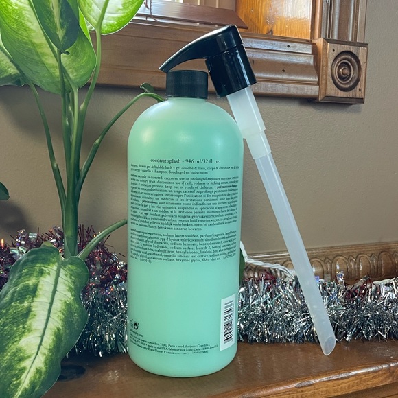 PHILOSOPHY COCONUT SPLASH. Shower, Bath & Shampoo 32oz. Factory sealed w/ pump. - Picture 2 of 4